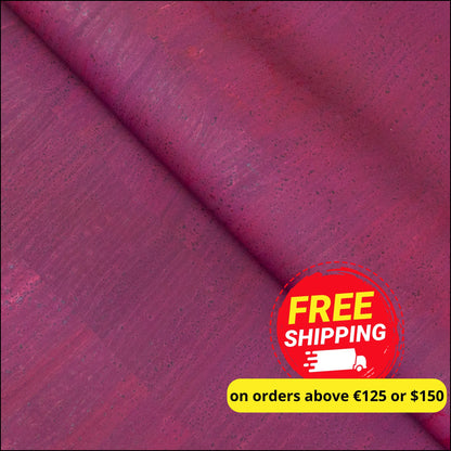 Deep Burgundy Solid Cork Fabric - 0.88Mm Thickness Cof-583 Cork Fabric