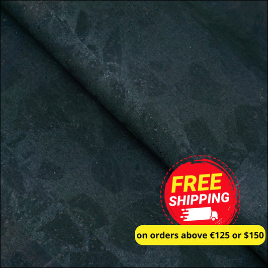 Deep Charcoal Black Cork Fabric Texture Thickness 0.75Mm Cof-521 Cork Fabric