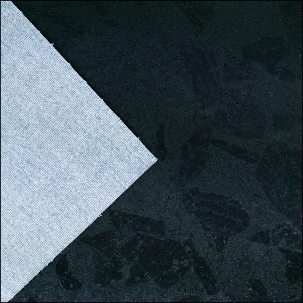 Deep Charcoal Black Cork Fabric Texture - Thickness 0.94Mm Cof - 523 Cork Fabric