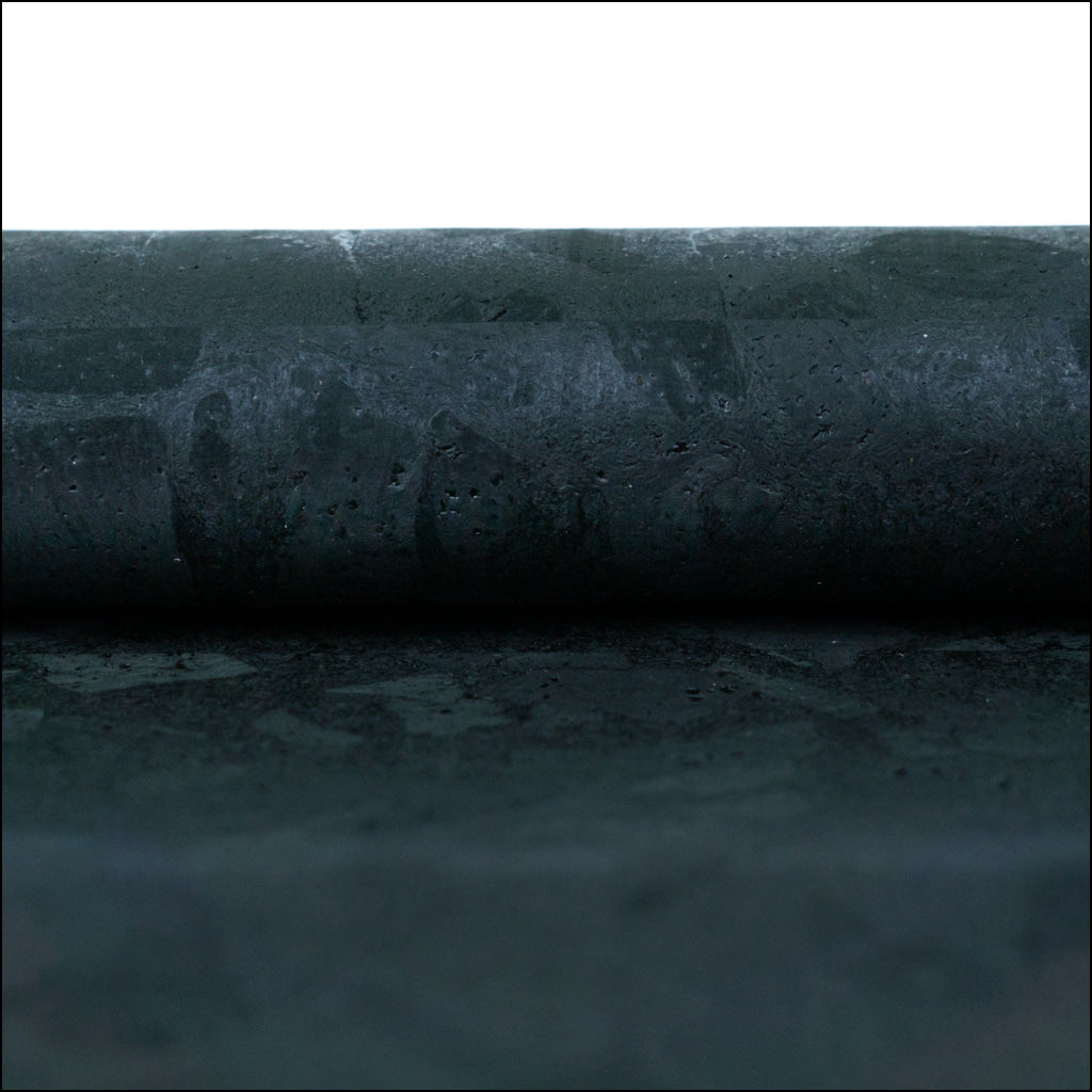 Deep Charcoal Black Cork Fabric Texture - Thickness 0.94Mm Cof - 523 Cork Fabric