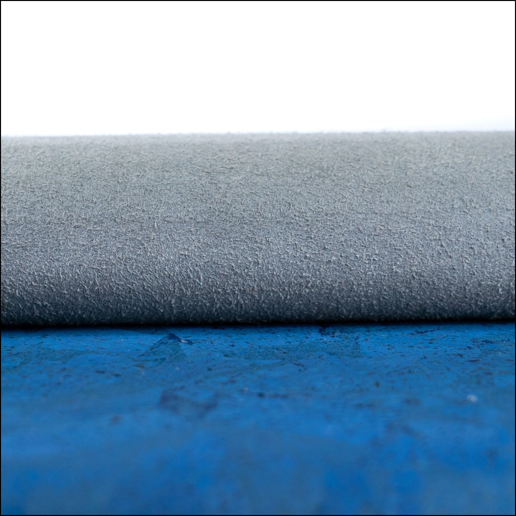 Deep Navy Blue Block Cork Fabric With Black Microfiber Backing 0.75Mm Thickness Cof - 527 Cork