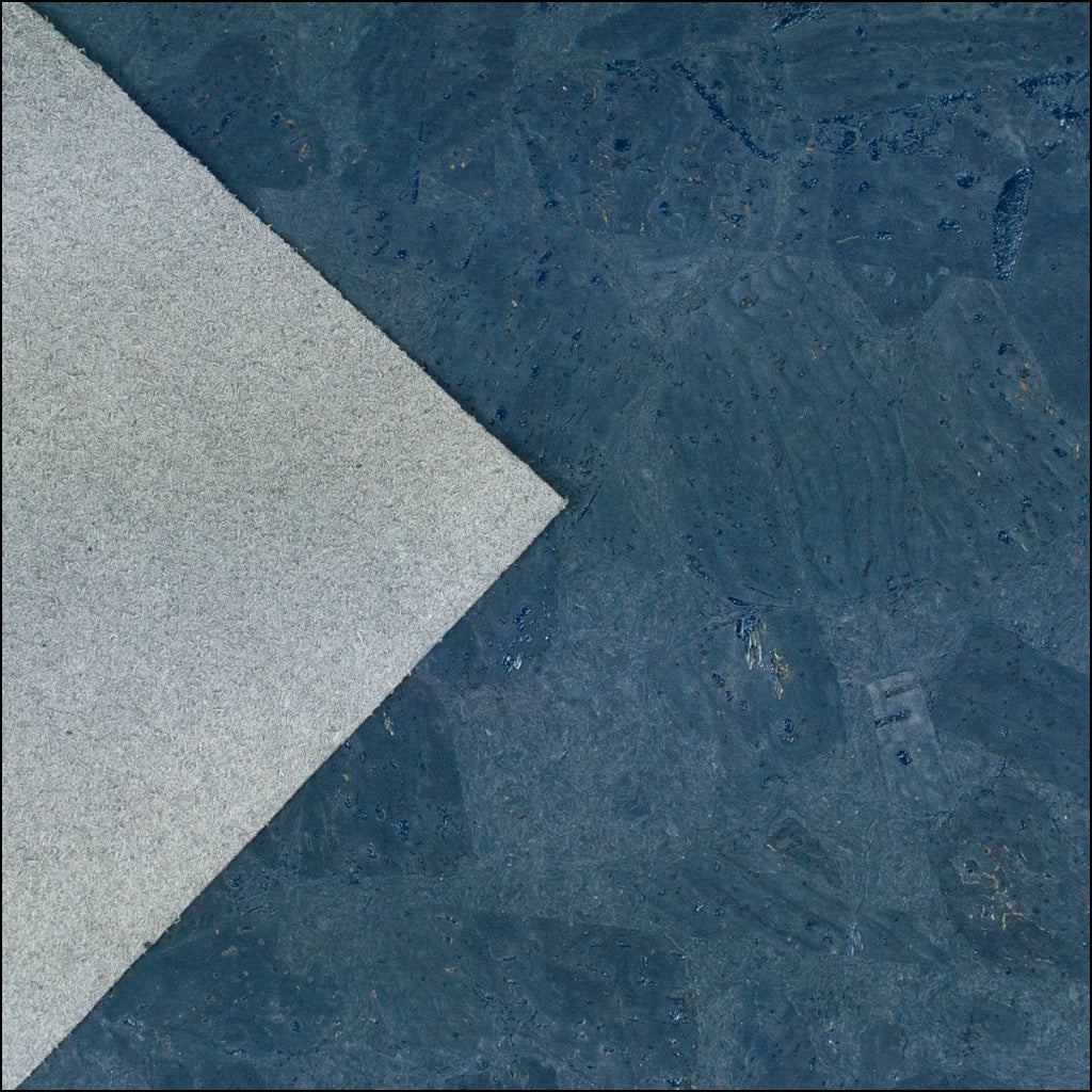 Deep Ocean Blue Cork Fabric Cof-495 Cork Fabric