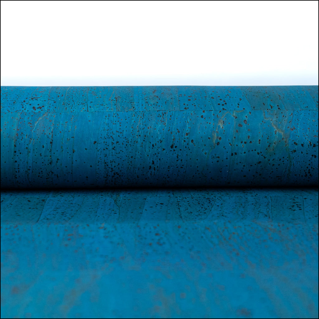 Deep Ocean Blue Cork Fabric Cof-603 Cork Fabric