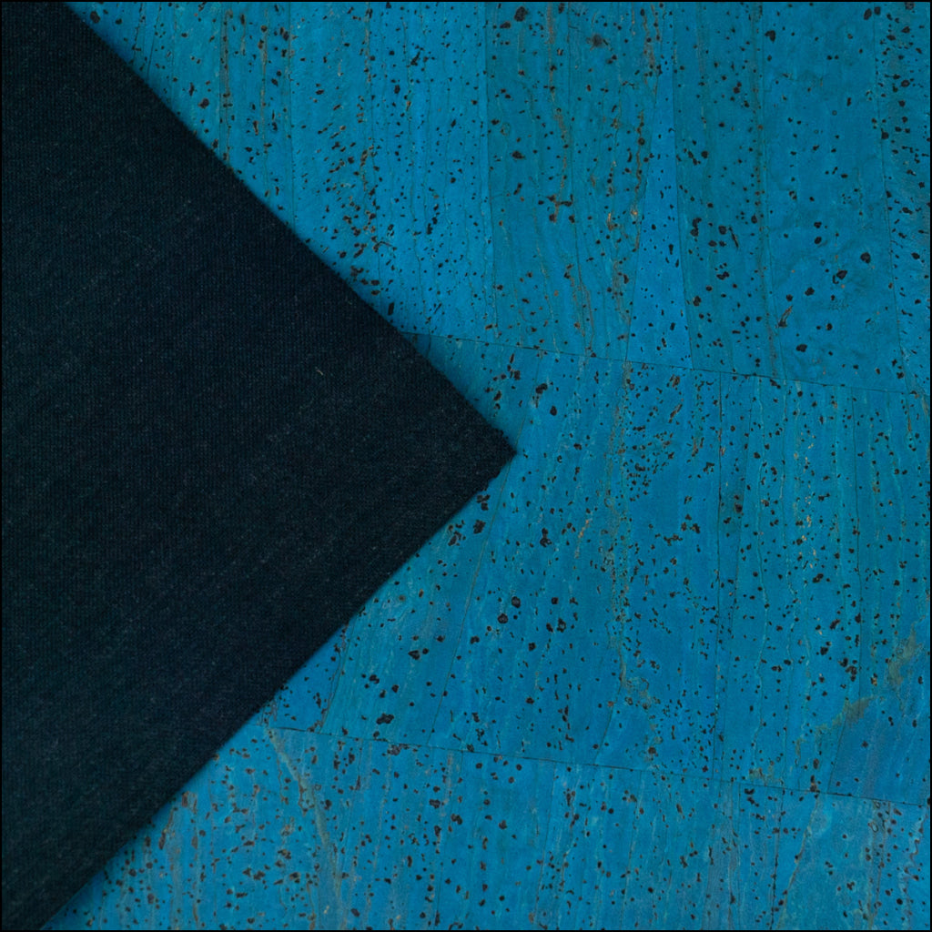 Deep Ocean Blue Cork Fabric Cof-603 Cork Fabric