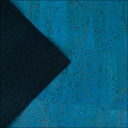 Deep Ocean Blue Cork Fabric Cof-603 Cork Fabric