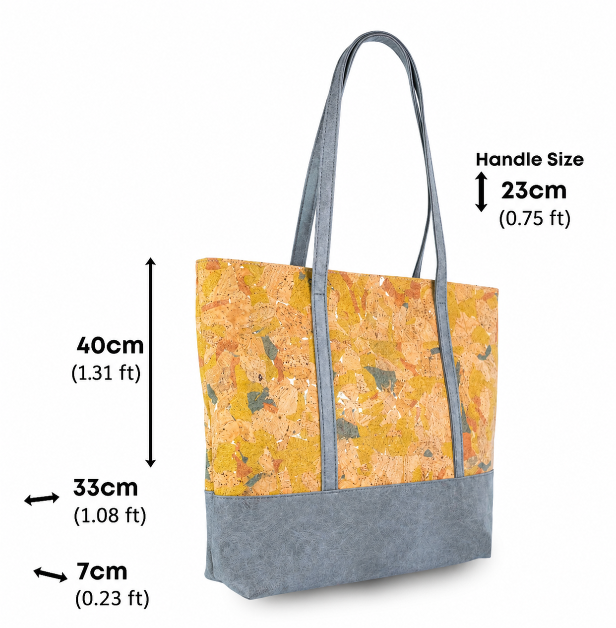 Cork & Washable Paper Tote Bag for Women — Cork Shoulder Bag