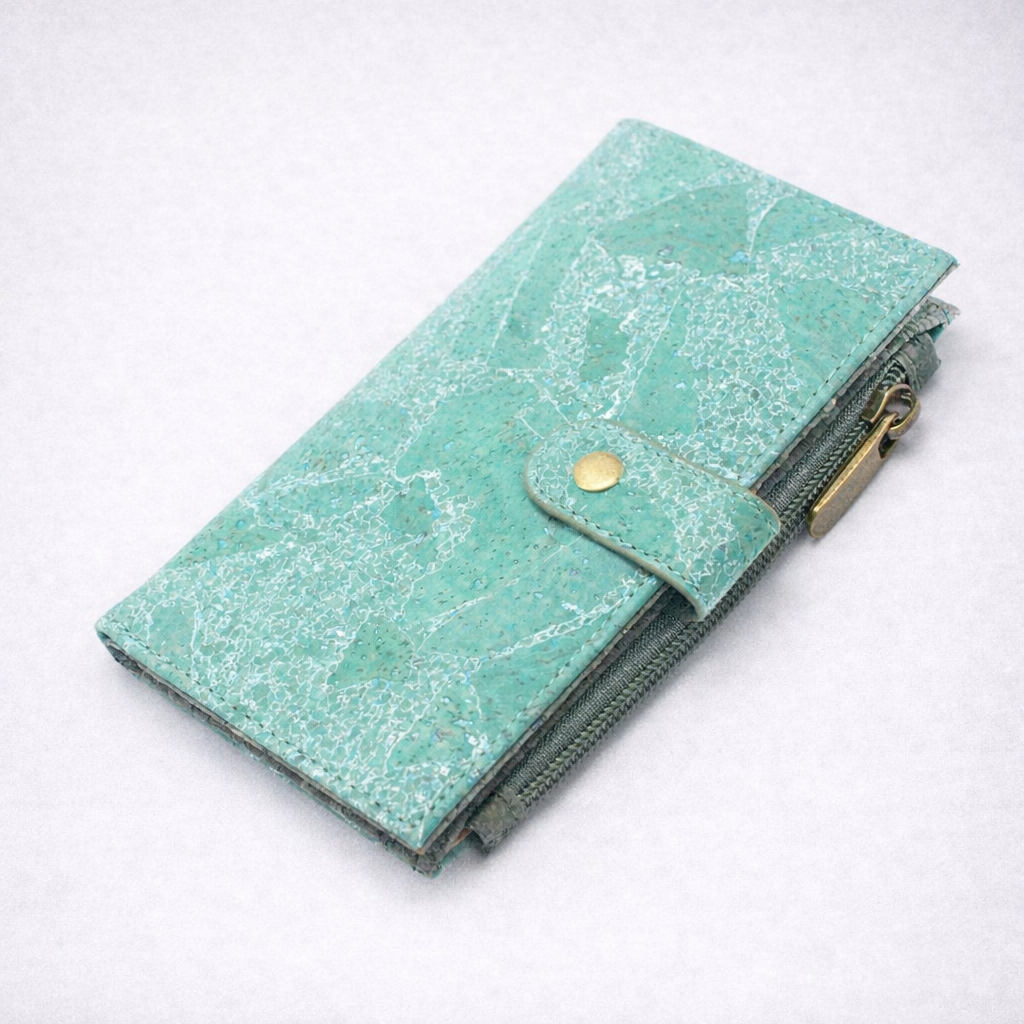 Green Cork Women's Foldable Wallet Vegan Bifold Wallet  BAG-2082