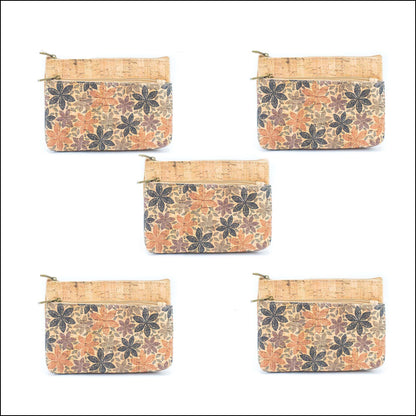 Double Zipper Cork Pouch Coin Purse BAGD-302 (10units) Flash Sales