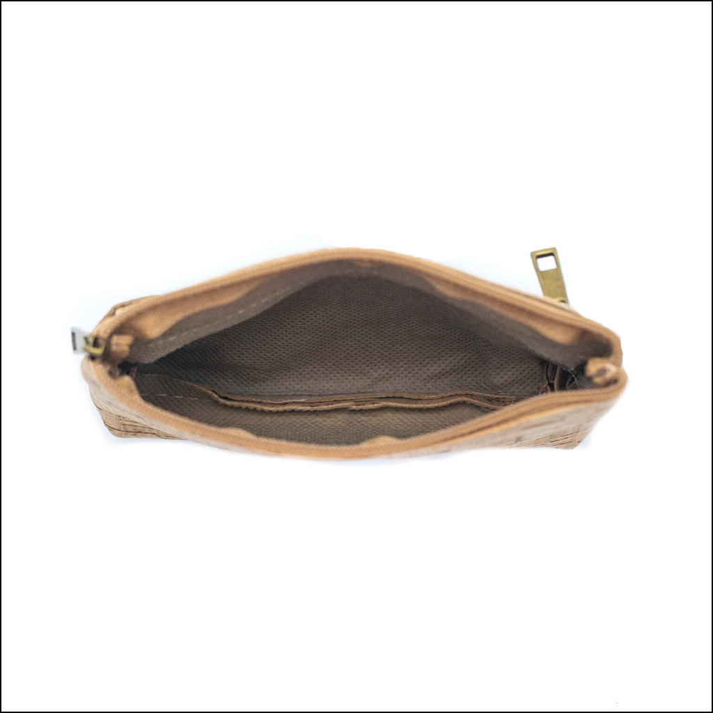 Double Zipper Cork Pouch Coin Purse BAGD-302 (10units) Flash Sales
