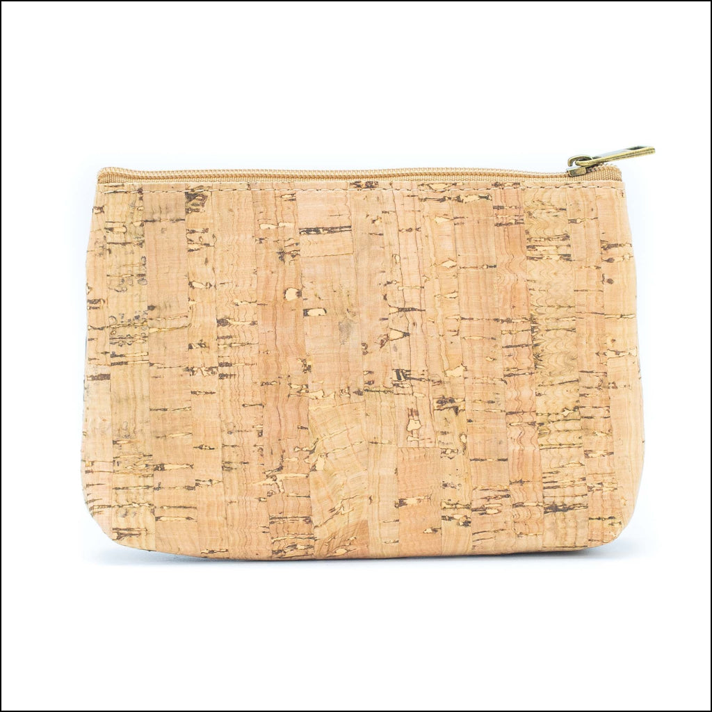 Double Zipper Cork Pouch Coin Purse BAGD-302 (10units) Flash Sales