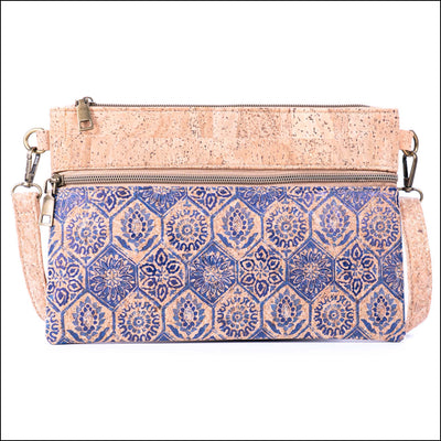 Eco-Friendly Natural Cork Sling Bag with Mosaic Patterns BAGD-598 D Flash Sales