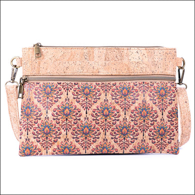 Eco-Friendly Natural Cork Sling Bag with Mosaic Patterns BAGD-598 F Flash Sales