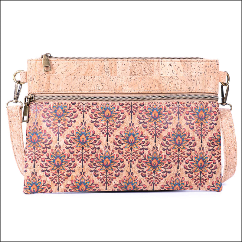 Eco-Friendly Natural Cork Sling Bag with Mosaic Patterns BAGD-598 F Flash Sales