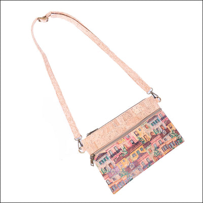 Eco-Friendly Natural Cork Sling Bag with Mosaic Patterns BAGD-598 Flash Sales