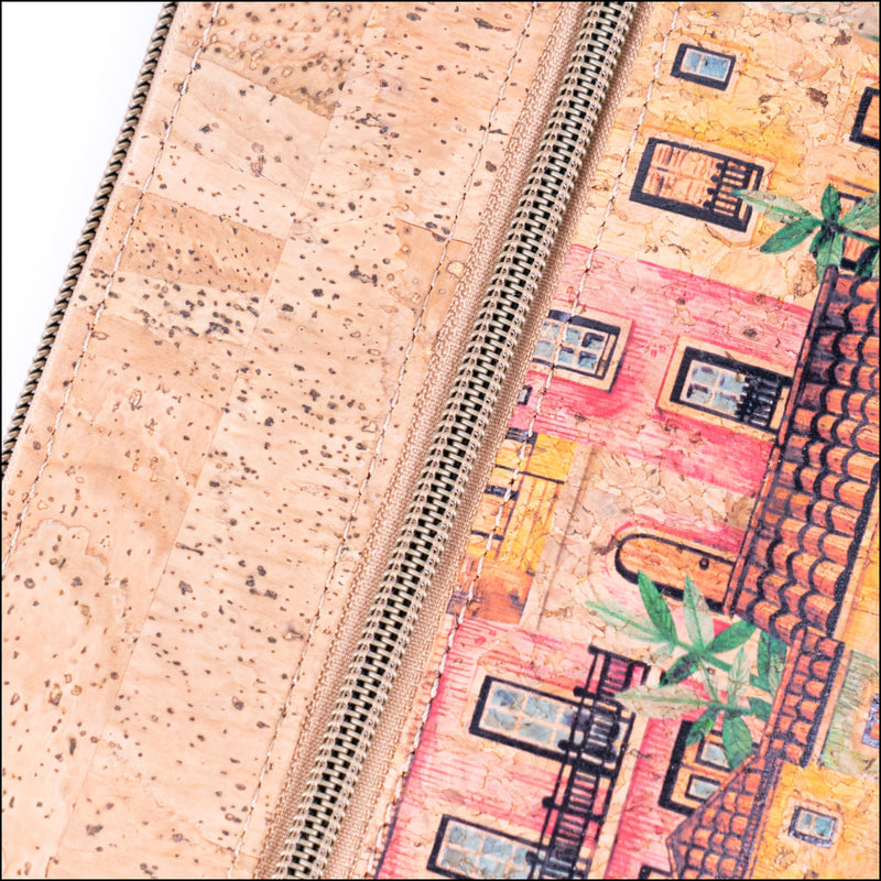 Eco-Friendly Natural Cork Sling Bag with Mosaic Patterns BAGD-598 Flash Sales