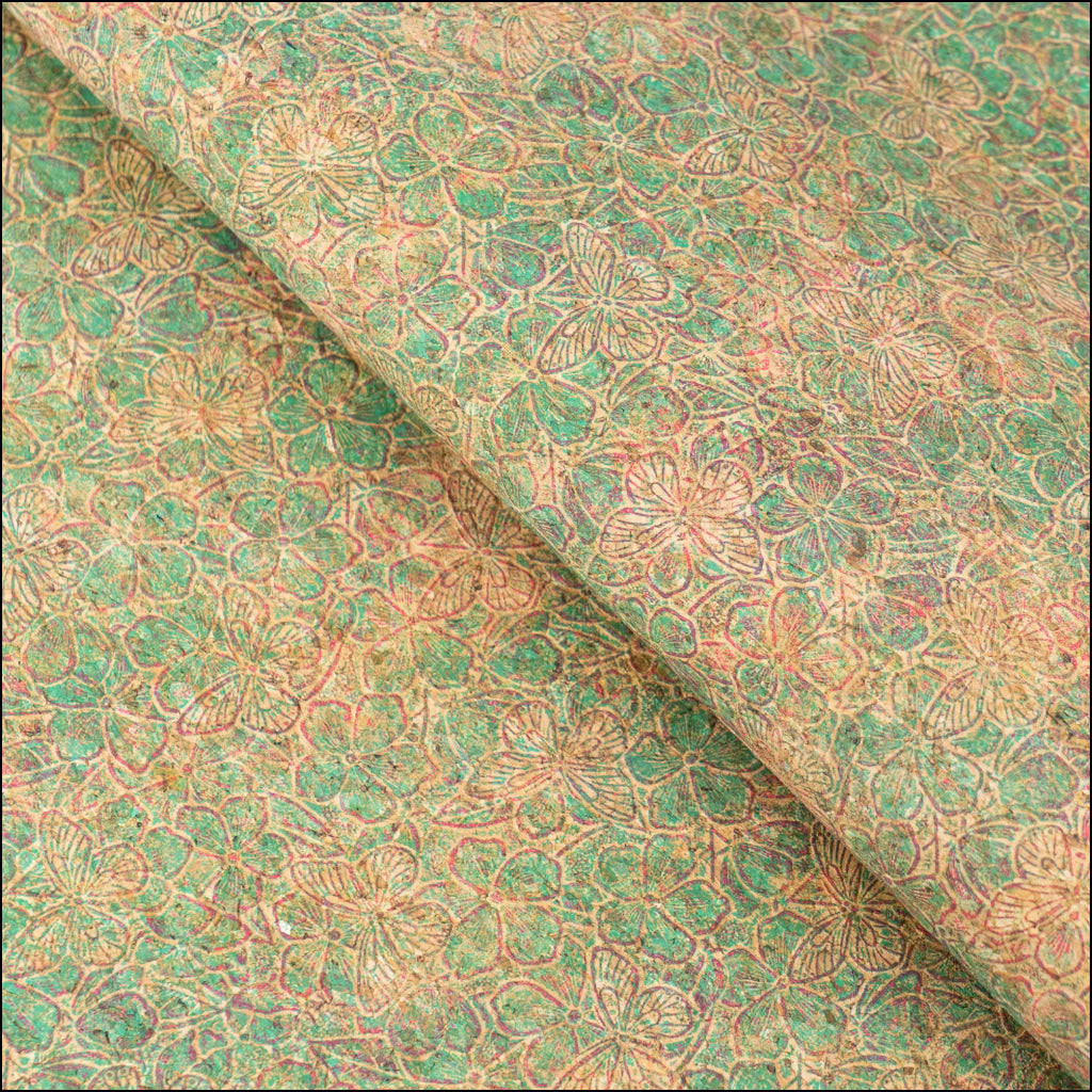 Embossed Butterfly & Floral Cork Fabric COF-639 cork fabric