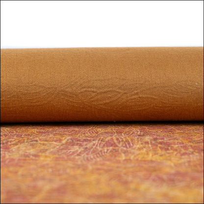 Embossed Leaf Pattern Cork Fabric with Cotton Backing COF-641 cork fabric
