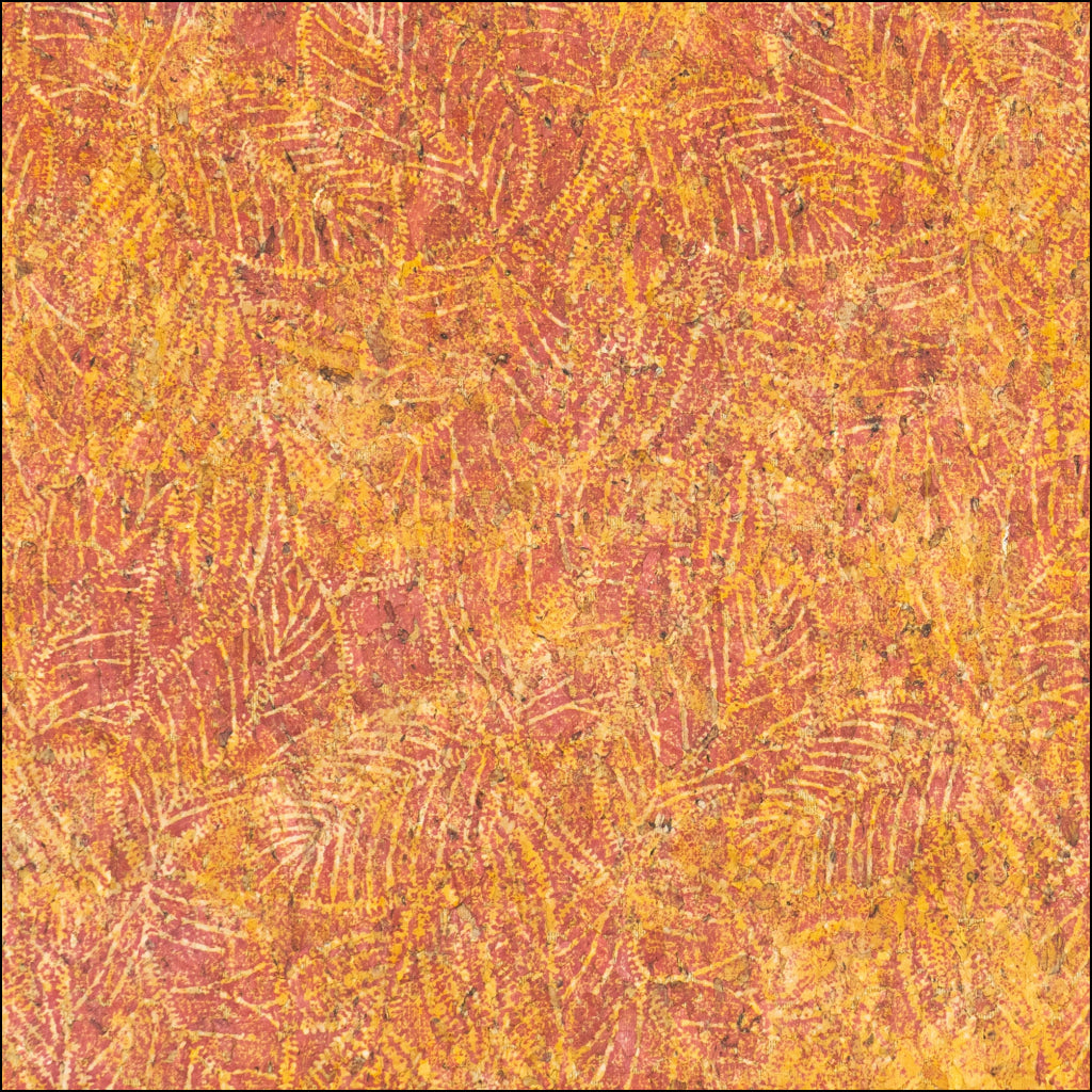 Embossed Leaf Pattern Cork Fabric with Cotton Backing COF-641 cork fabric