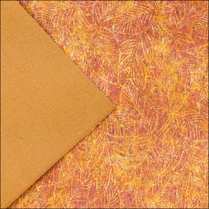 Embossed Leaf Pattern Cork Fabric with Cotton Backing COF-641 cork fabric