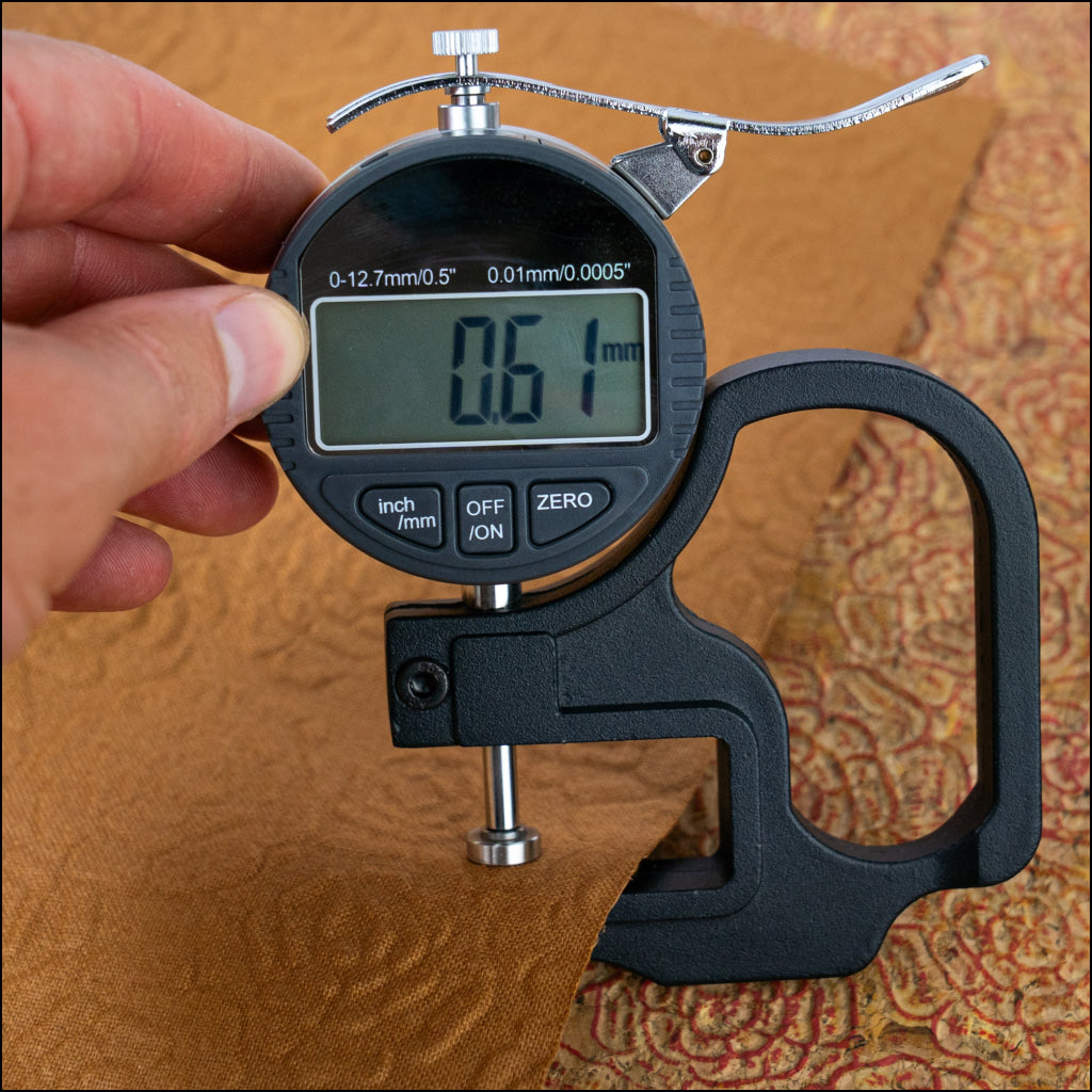 Embossed Rose Pattern Cork Fabric Beige & Red Tones COF-643 cork fabric