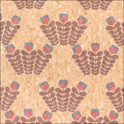 Trio-Flora Blossom Cork Fabric Cof-337-A Cork Fabric