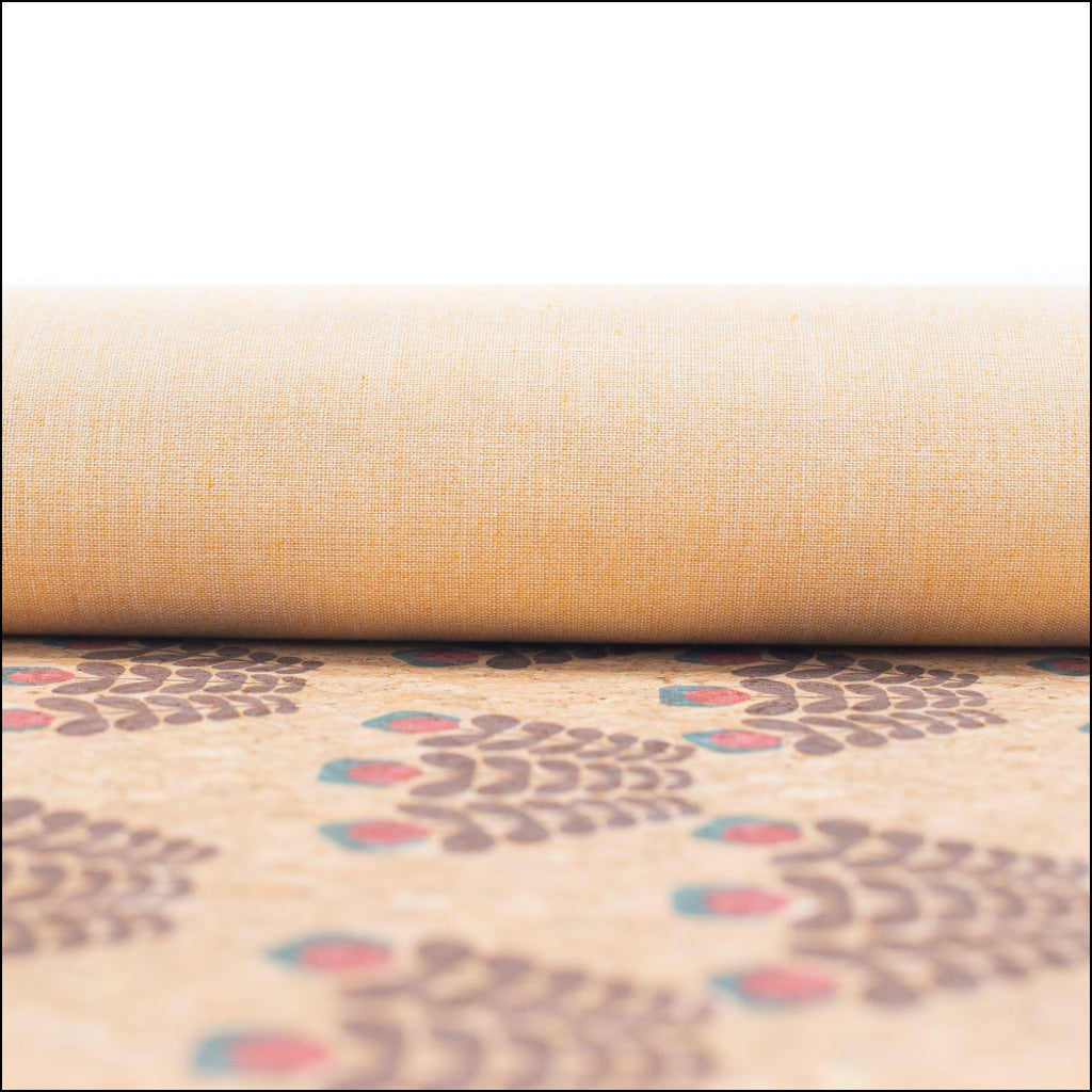 Trio-Flora Blossom Cork Fabric Cof-337-A Cork Fabric