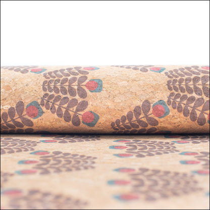 Trio-Flora Blossom Cork Fabric Cof-337-A Cork Fabric