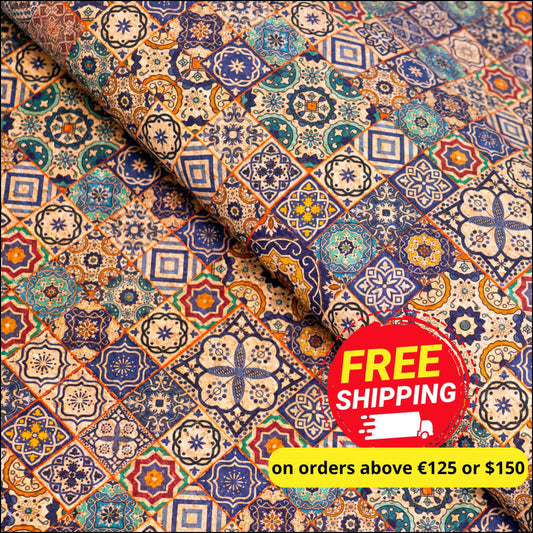 Exquisite Decorative Ceramic Tile Patterns On Cork Fabric Cof-500 Cork Fabric