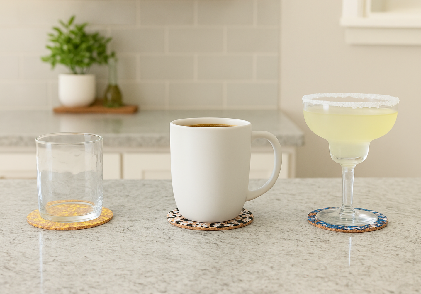 Cork and EVA Round Drink Coasters –L-1100(10units)