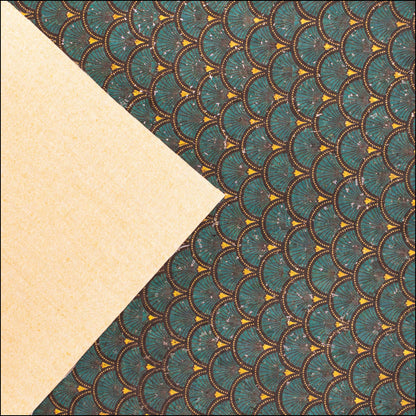 Fans pattern Cork fabric COF-424 cork fabric