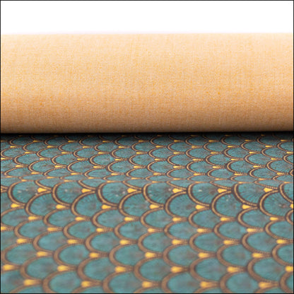 Fans pattern Cork fabric COF-424 cork fabric