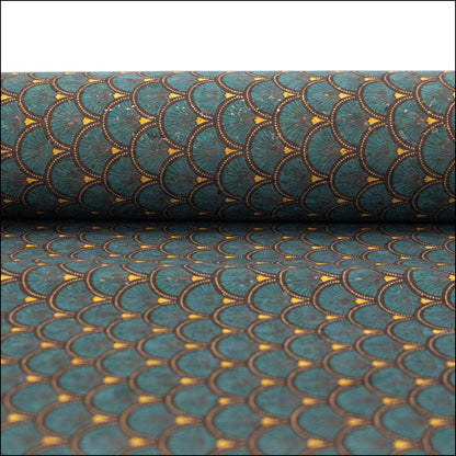 Fans pattern Cork fabric COF-424 cork fabric