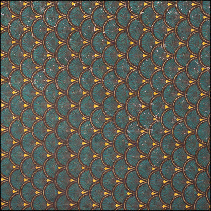 Fans pattern Cork fabric COF-424 cork fabric