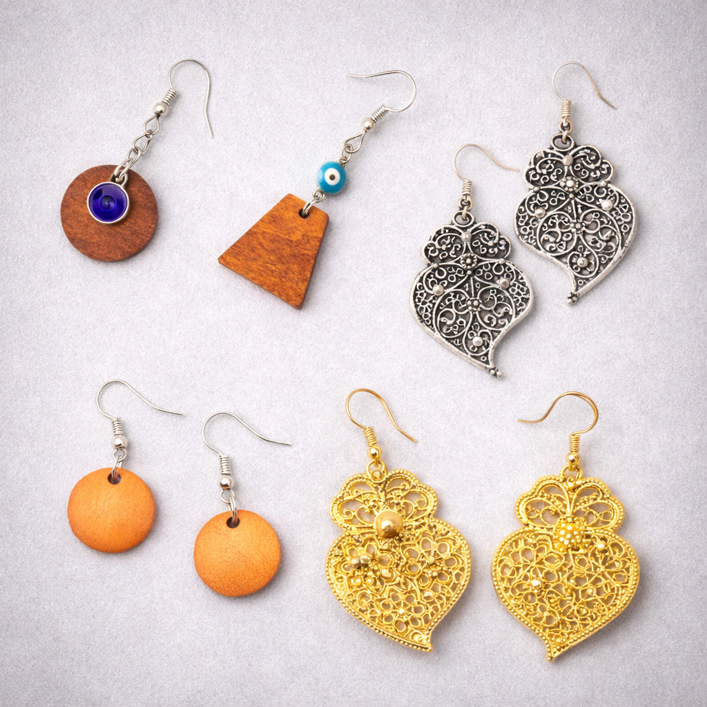 Mixed Style Earrings - 10 Pairs Assorted Designs FINAL STOCK CLEARANCE