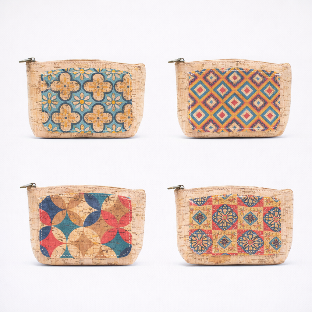 Women's pattern cork coin purse card wallet BAG-047 (5units)