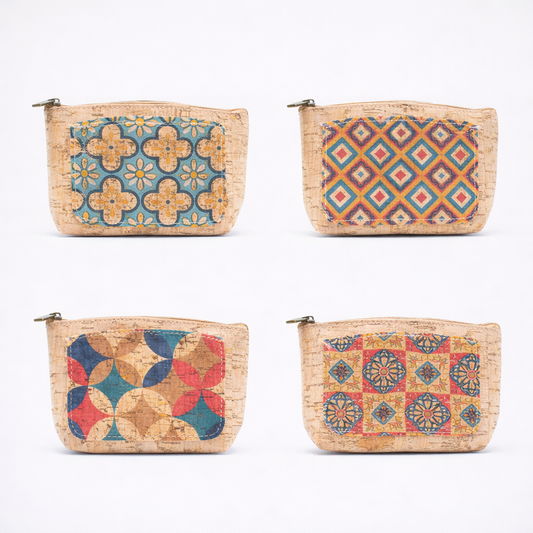 Women's pattern cork coin purse card wallet BAG-047 (5units)