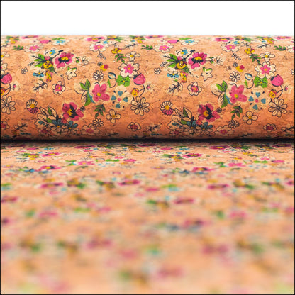 Floral Bunch Cork Fabric- Cof-387-A Cork Fabric