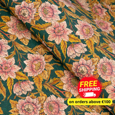 Floral Elegance Cork Fabric Cof-541 Cork Fabric