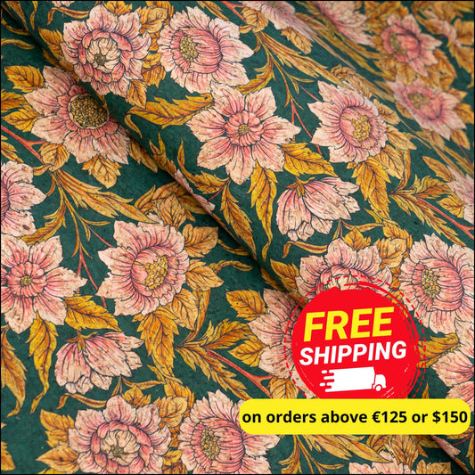 Floral Elegance Cork Fabric Cof-541 Cork Fabric