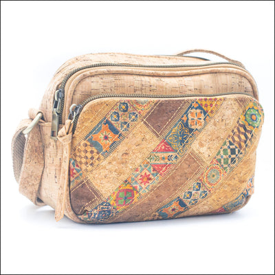 Floral & Mosaic Cork Crossbody Bag – Eco Friendly & Stylish BAGF 057 F Flash Sales