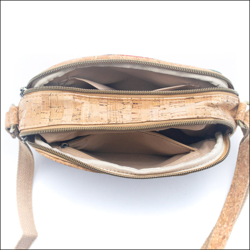 Floral & Mosaic Cork Crossbody Bag – Eco Friendly & Stylish BAGF 057 Flash Sales