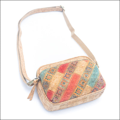 Floral & Mosaic Cork Crossbody Bag – Eco Friendly & Stylish BAGF 057 Flash Sales