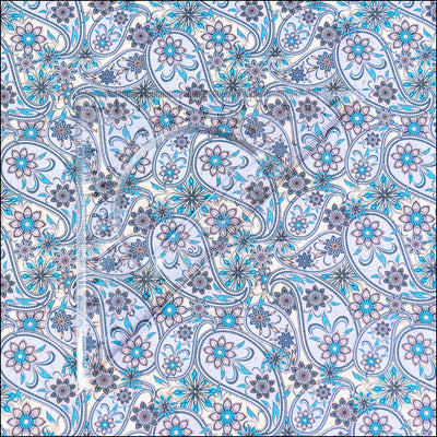 Floral Paisley Printed Cork Fabric COF-623 cork fabric