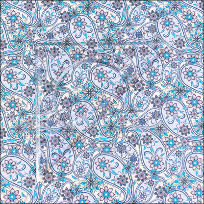 Floral Paisley Printed Cork Fabric COF-623 cork fabric