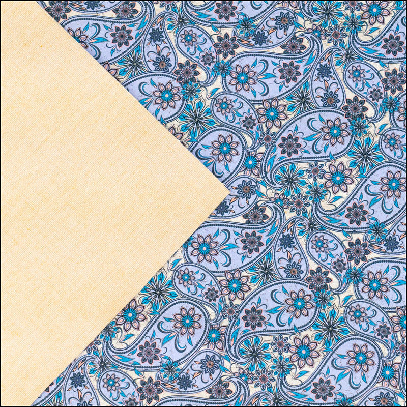 Floral Paisley Printed Cork Fabric COF-623 cork fabric