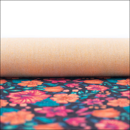 Flower Bush Pattern Cork Fabric Cof-391-A Cork Fabric