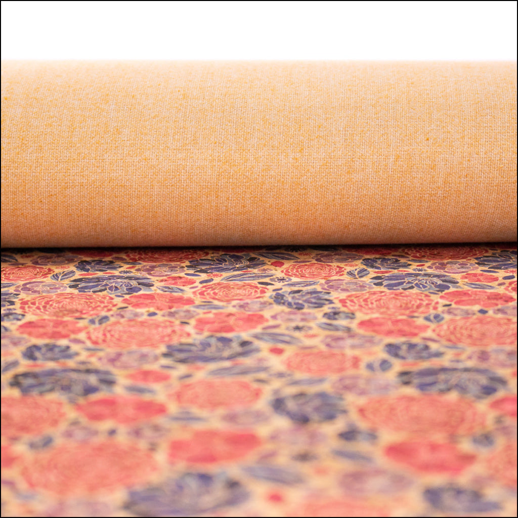 Flower Pattern Cork Fabric Cof-379 Cork