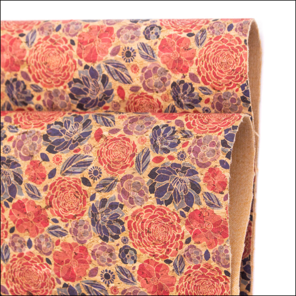 Flower Pattern Cork Fabric Cof-379 Cork