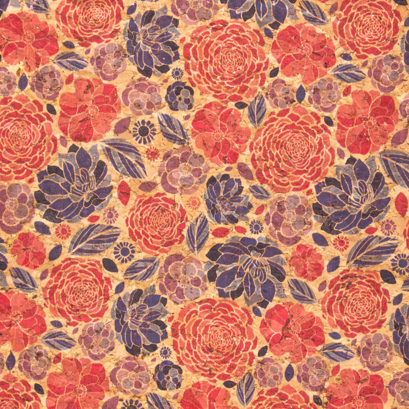 Flower Pattern Cork Fabric Cof-379 Cork
