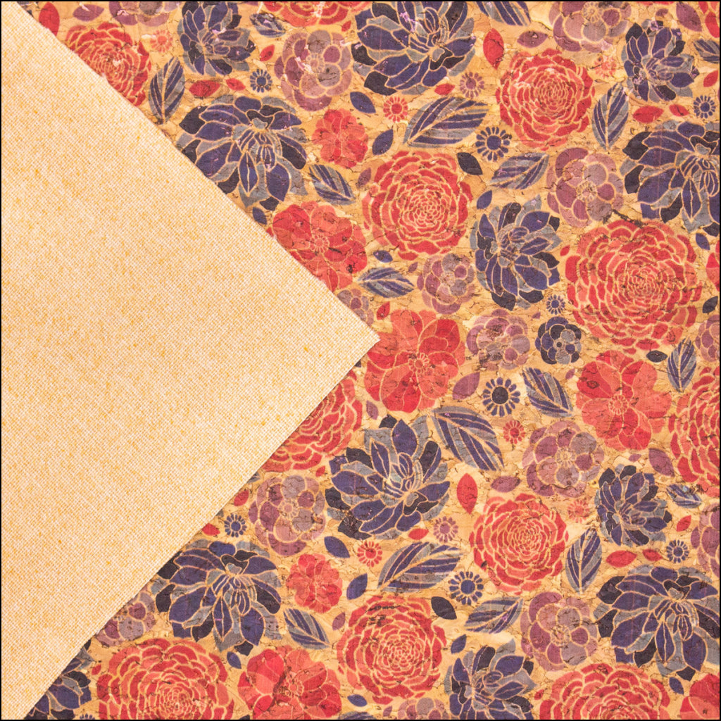 Flower Pattern Cork Fabric Cof-379 Cork